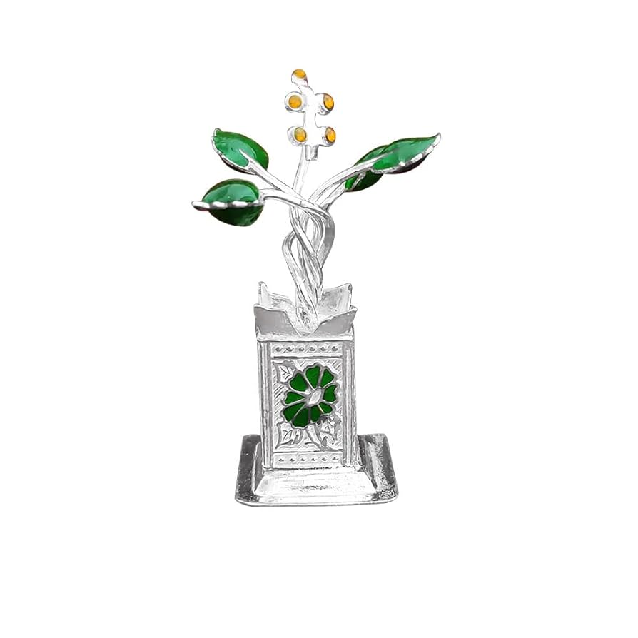Silver Tulsi Pot